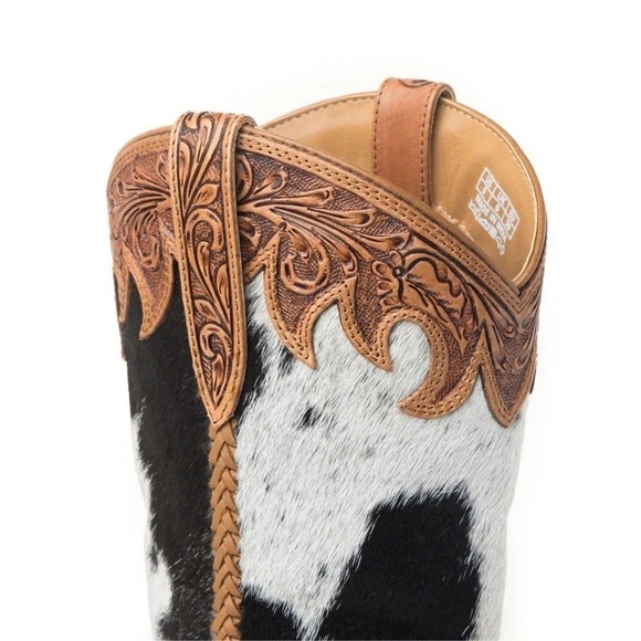 Myra Bag Adelaide Hair On Hide Tooled Leather Western Cowboy Boots Size 9 NWT - Picture 5 of 10